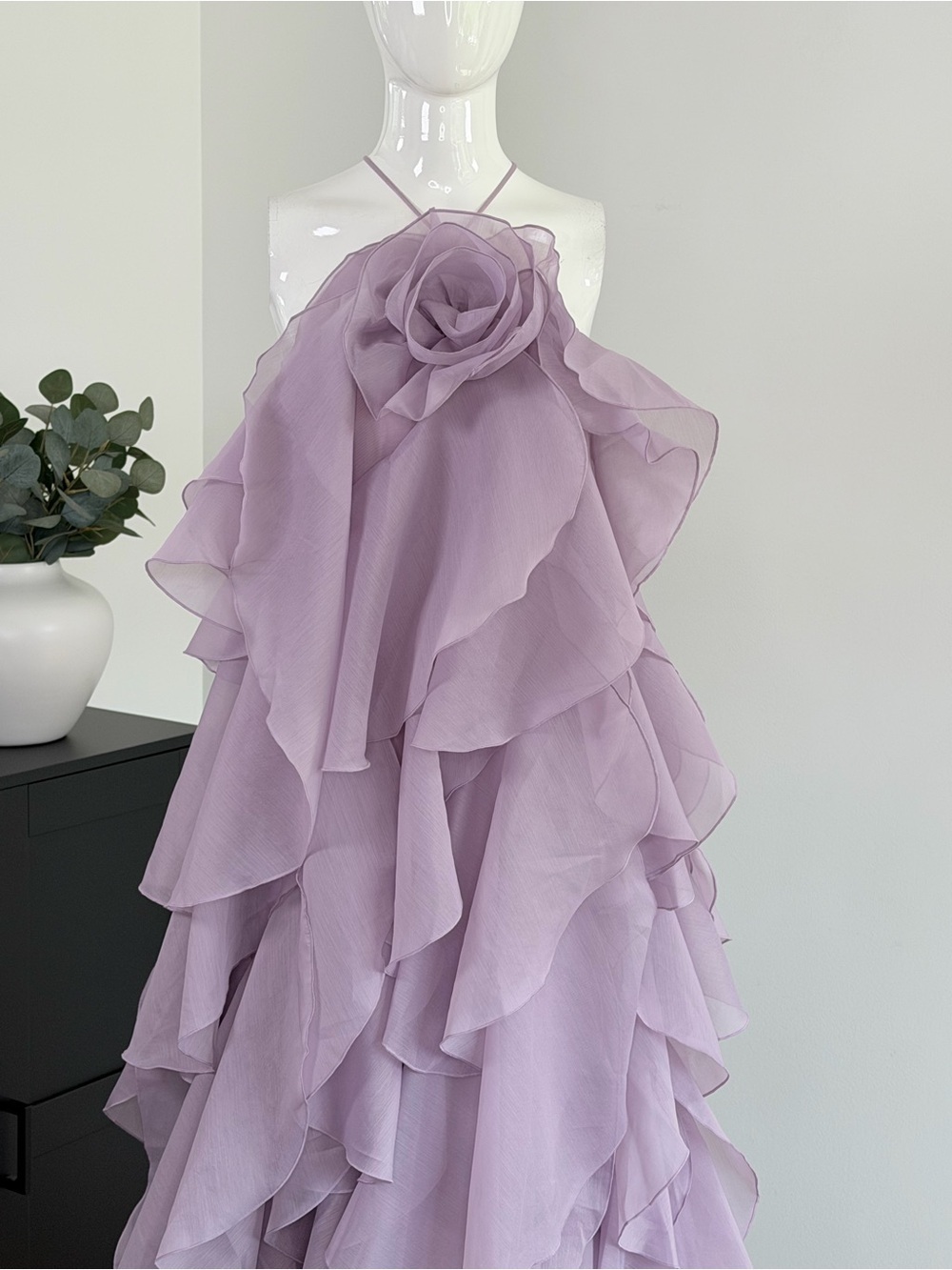 AJE Pandorea Layered Maxi Lilac Dress Size 6 Medium - Picture 8 of 17